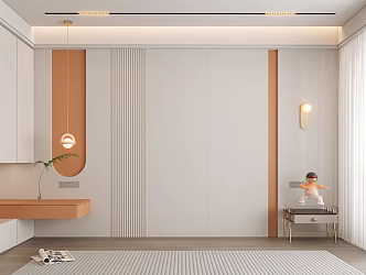 Bedside background wall 3d model