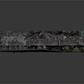 Rustic Wooden Stone Slab With Natural Rough Texture And Moss Accents