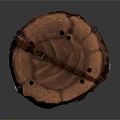 Brown Cylindrical Household Storage Item With Stitched Design And Leather Strap Buckle