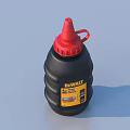 DEWALT Black Tool Maintenance Bottle With Red Cap And 400ML Capacity 3d model