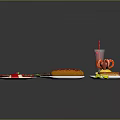 Delicious Assorted Food Platter With Donuts Sandwiches Hot Dogs Salad Shrimp Skewers And Pink Drink