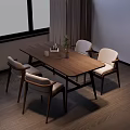Dining table and chair combination 3d model