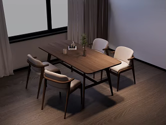 Dining table and chair combination 3d model