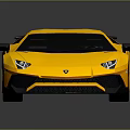 Golden Sports Car With Sleek Body Black Wheels And Rear Spoiler Design
