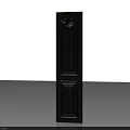 Modern Black Wooden Double Door With Paneled Design And Smooth Surface