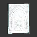 Vintage Gothic Double Doors With Arched Stone Frame And Wooden Panels