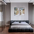 Modern Living Dining Room Interior With Chandelier Dining Table Chairs Sofa And Staircase