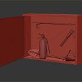 Industrial LOFT fire extinguisher fire box 3d model