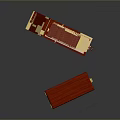 Red Gold Decorative Storage Box Furniture With Open Closed Design And Interior Compartments