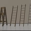 Various Designed Ladders in Wooden and Metal Styles for Modern Home Decor