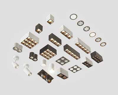 Modern downlight downlight spotlight combination 3d model