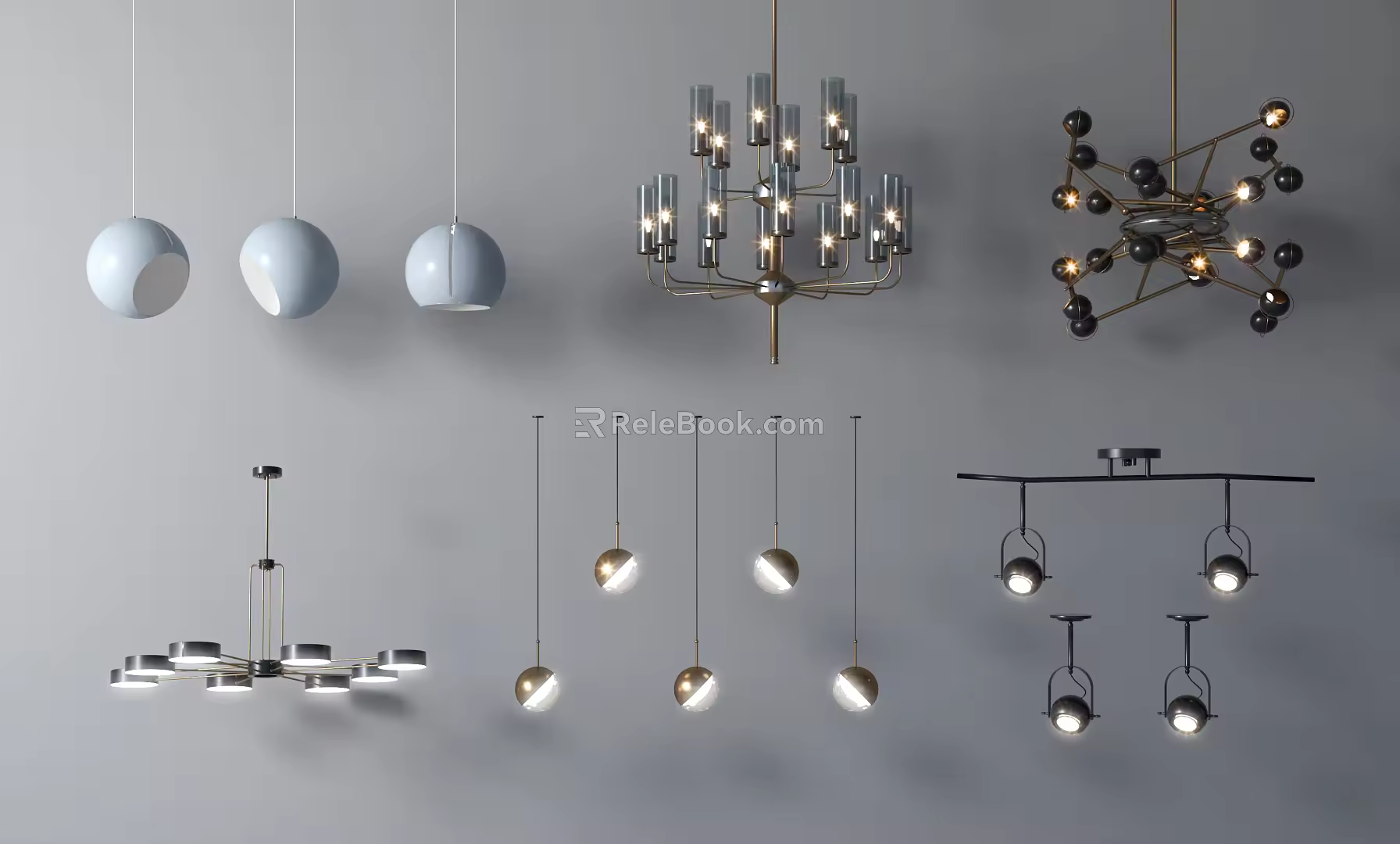 Modern chandelier 3d model