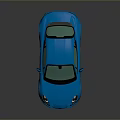 Blue Two Door Sports Car With Sleek Modern Design And Black Wheels