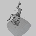 Game And Movie Character 3D Model Design With White Blue Outfit And Fantasy Elements