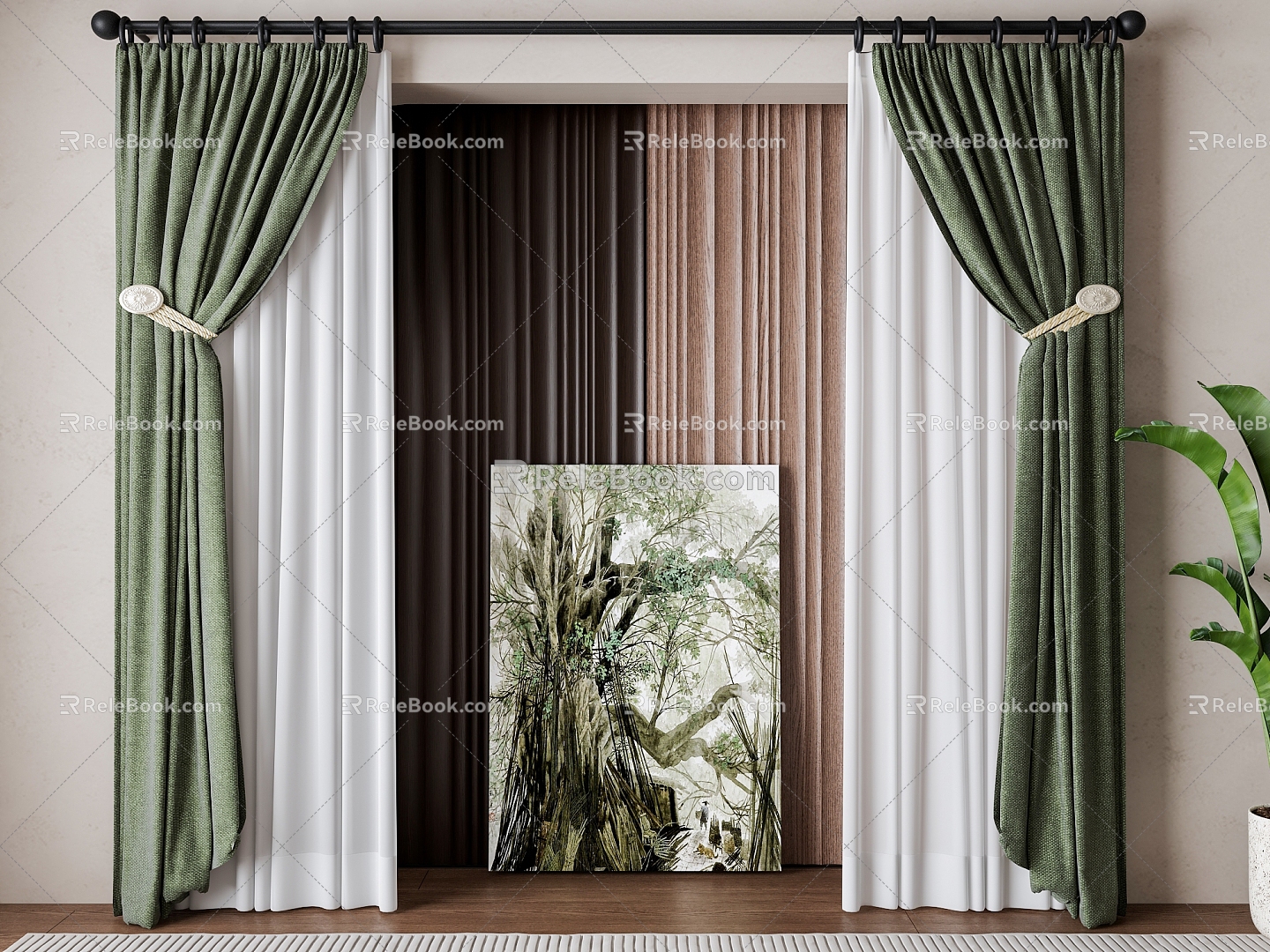 American Curtain 3d model