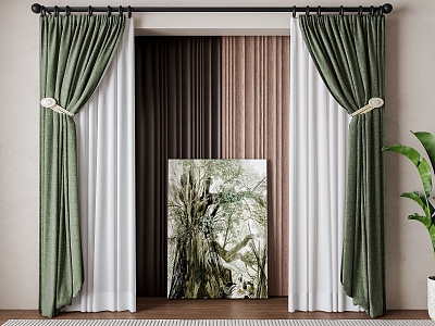 American Curtain 3d model