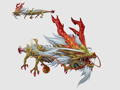 Chinese Dragon Flying Dragon Unbound Dragon 3d model