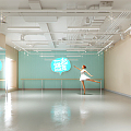 Modern Dance Room 3d model