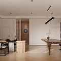 Modern Office Interior With Open Layout Wooden Workstations Large Windows And Pendant Lights