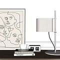 Modern Simple Table Lamp Vintage Table Lamp Decorative Painting Table Lamp 3d model
