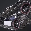 White Snow Motorcycle With Tracks And Skis For Off Road Winter Adventures