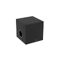 Black Square Audio Speaker With Modern Design Sleek Exterior And Powerful Bass
