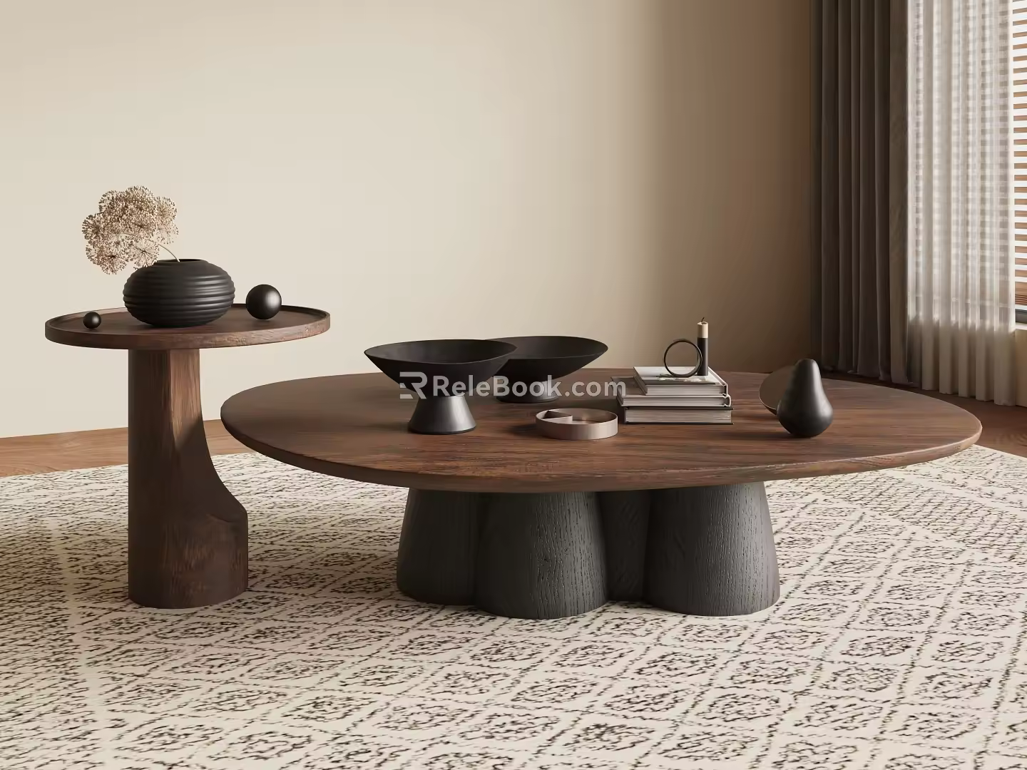 Modern Middle Ancient Style Coffee Table 3d model