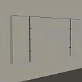 White Background Wall With Modern Minimalist Decorative Panel And Black Lines 3d model