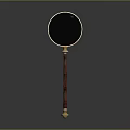 Vintage Magnifying Glass With Round Glass Lens And Red Gold Striped Handle
