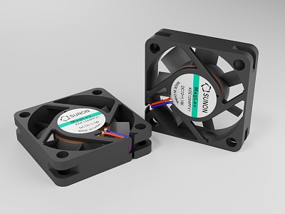 Build quasi-computer cooling fan 3d model