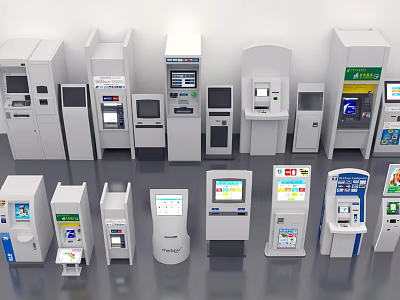 Various Types of Self-Service Office Appliances for Modern Workplaces 3d model