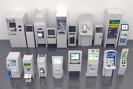 Bank intelligent terminal all-in-one machine 3d model