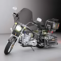 Classic Cruiser Motorcycle With Windshield Two Seater Seat Saddlebags Alloy Wheels And Chrome Details