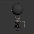 Advanced Mechanical Equipment with Robotic Arms Spherical Body Sensor Components and Industrial Sci Fi Style