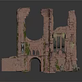 Ancient Stone Ruins 3D Model With Arches Vines And Weathered Structures 3d model