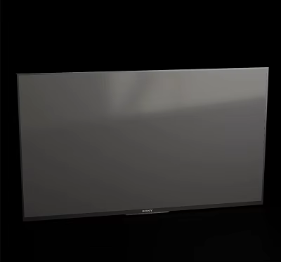 Sleek Modern Smart Television With Ultra Thin Bezel And High Definition 3d model