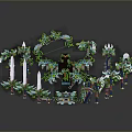 Cold weapons Sword Axe Hook Fork Spear Trident Melee Weapon Military 3d model