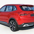 Red Modern SUV Car Featuring Sleek Body Design And Black Alloy Wheels