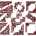 Ornate Traditional Chinese Carvings Featuring Geometric Floral Patterns Corner Designs And Border Motifs