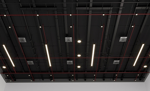 Industrial wind ceiling 3d model