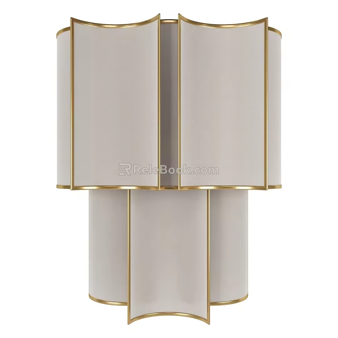 Jane European Table Lamp Fabric Table Lamp Creative Table Lamp Baker Flos 3d model