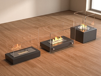 Modern Fireplace 3d model