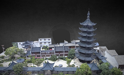 Chinese Ancient Building Ancient Pagoda Garden Historic Site Building Ancient Architecture Courtyard Scanning House Scanning Architecture 3d model