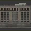 European Classical Architecture Showcasing Symmetrical Design Multi Story Stone Facade And Classical Columns