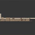 Building Wall Under Construction With Scaffolding Support And Framing Structure