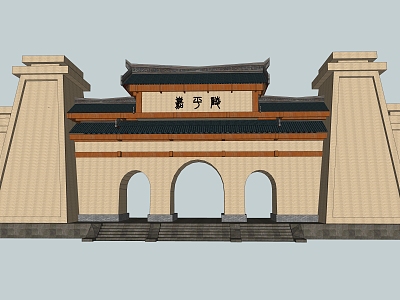 Chinese Gate 3d model