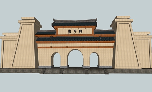 Chinese Gate 3d model