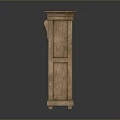 Traditional Solid Wood Cabinet With Two Doors And Panel Design For Home Storage