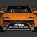 Orange Sports SUV with Black Roof and Rear Spoiler High Performance Design and Orange Interior