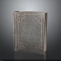 Elegant Decorative Book With Intricate Pattern And Textured Cover For Home Decor